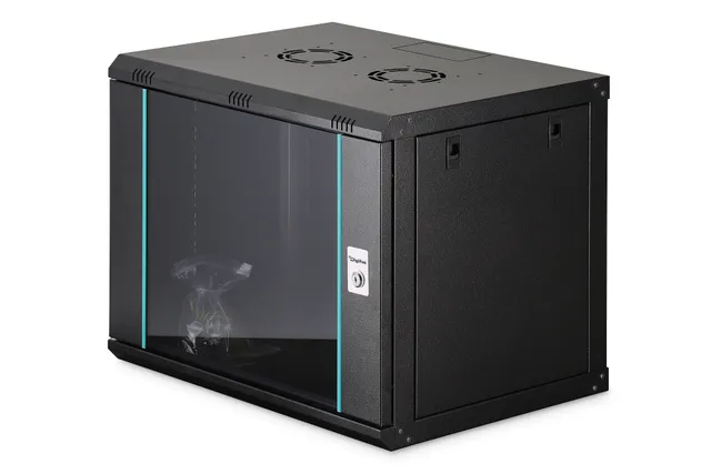 DN-37105 - 9U Wall-Mounted Cabinet | 600x450mm | Glass Door | Unmounted