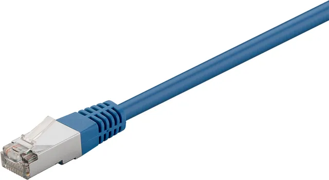 Patchkabel CAT 5e, F/UTP, blå kopparklädd aluminiumtråd (CCA), utan snäpplåsskydd
