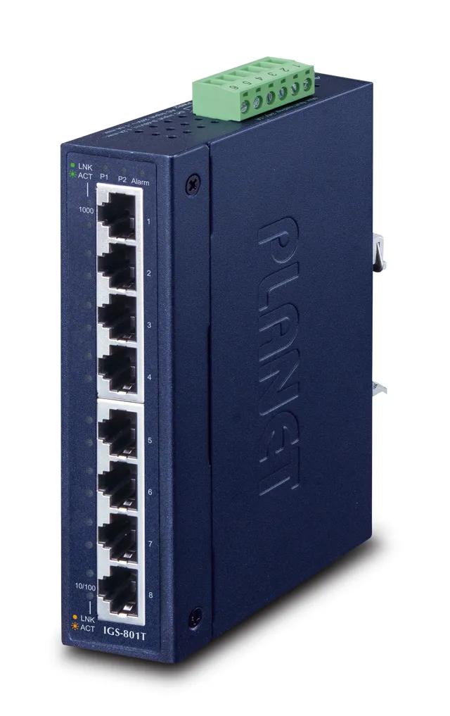 IGS-801T - switch - 8 portar - DIN-skenm
