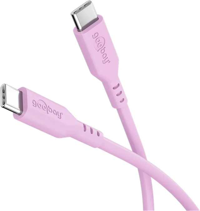 USB-C <-> USB-C - PD 60W - 1.5m - Rosa - USB-kabel