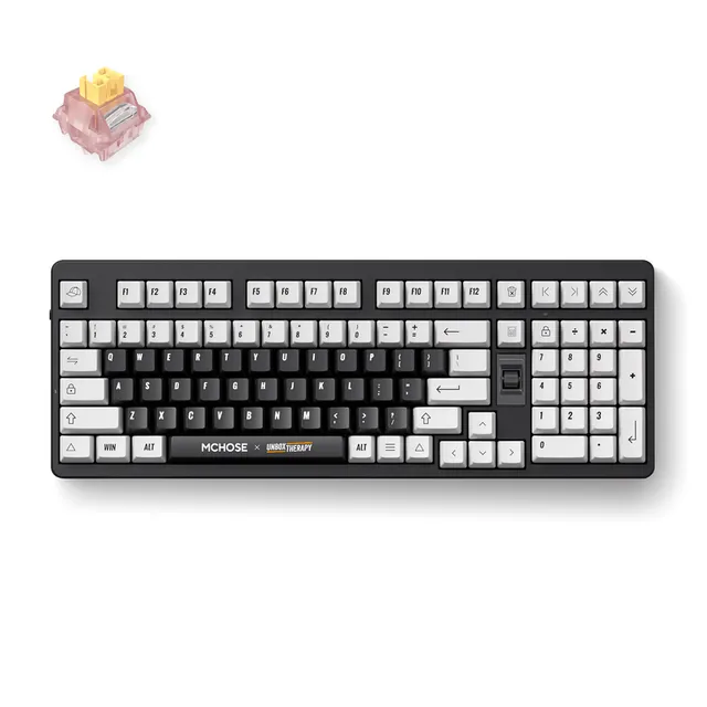 x Unbox Therapy - UT98 Silent Peach V3 (Classic Therapy) - Gaming Tangentbord - Engelska (US) - Svart