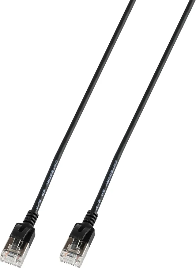 Slim Network Cable / Patch Cord Lszh Rj-45 Cat 6a 7m Svart