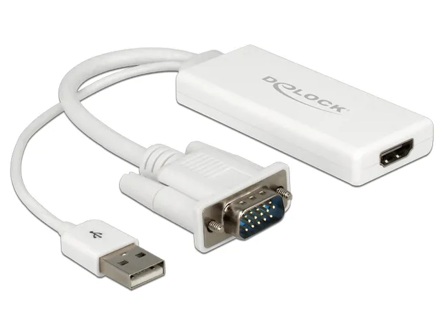 VGA to HDMI Adapter with Audio white