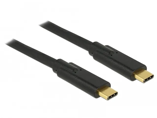 - USB-kabel - USB-C (hane) till USB-C (hane) - USB 2.0 - 3 A - 3 m - svart