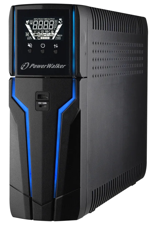 VI 1000 GXB IEC, Linjeinteraktiv, 1 kVA, 600 W, Ren sinus, 162 V, 290 V
