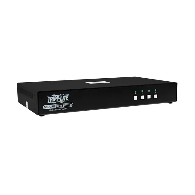 Secure KVM Switch 4-Port Single Head DisplayPort to DisplayPort 4K NIAP PP4.0 Audio TAA - KVM / audio switch - 4 ports - TAA Compliant