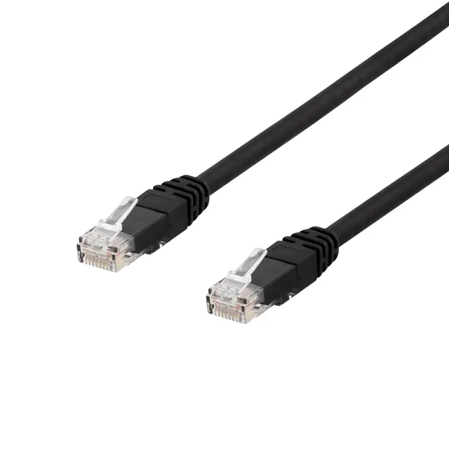 U/UTP Cat6 patchcable 30m UV resis 250MHz Delta certif black