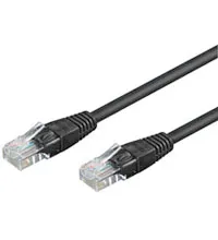 Patchkabel CAT 5e, U/UTP, svart, 15 m kopparklädd aluminiumtråd (CCA)