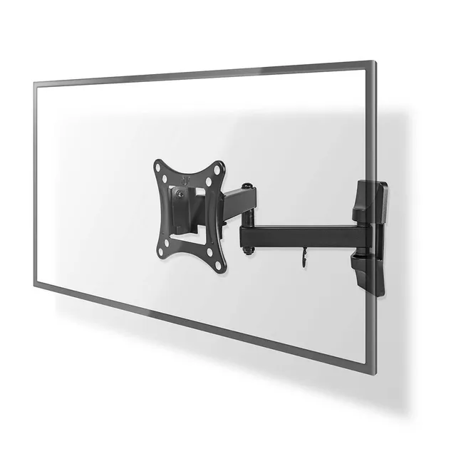 Tilt och vridbart TV väggfäste | 13 - 27 " | Maximal skärmvikt som stöds: 15 kg | Går att tilta | Roterbar | Minsta väggdistans: 60 mm | Maximalt väggavstånd: 350 mm | 3 Ledpunkt(er) | ABS / Stål | Svart
