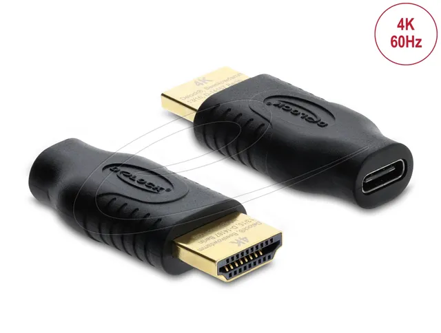 - High Speed - videokort - USB-C hane till HDMI hona - svart - 4K60Hz (3840 x 2160) stöd, stöd för DP Alt-läge
