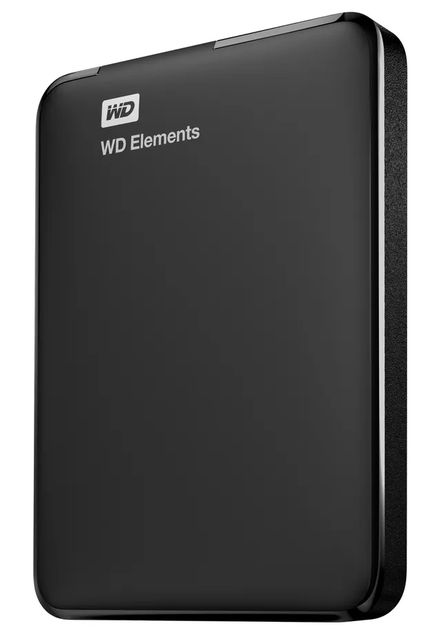 1 TB WD Elements Portable, 2.5", USB 3.2 - Svart