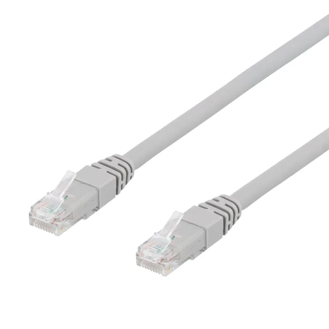 50-pack U/UTP Cat6 patch c., 1m, Delta-certified, LSZH, grey