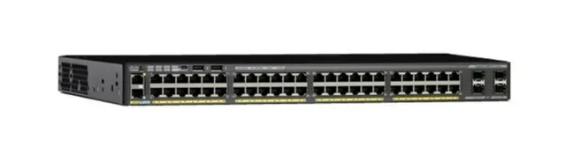 Catalyst 2960X-48LPS-L - Switch - Administrerad - 48 x 10/100/1000 (PoE+) + 4 x Gigabit SFP - skrivbordsmodell, rackmonterbar - PoE+ (370 W) - å