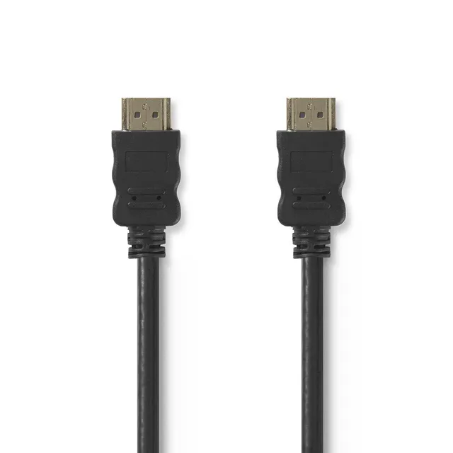 High Speed ​​HDMI ™ kabel med Ethernet | HDMI™ Kontakt | HDMI™ Kontakt | 4K@30Hz | ARC | 10.2 Gbps | 3.00 m | Rund | PVC | Svart | Kuvert