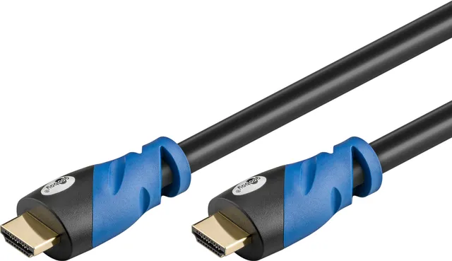Premium höghastighets HDMI™-kabel med Ethernet, certifierad HDMI™-kontakt (typ A) > HDMI™-kontakt (typ A), 1 m