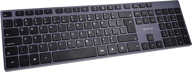Wireless Slim Metal Keyboard 295wl Grey Iso Int Trådlös Internationell