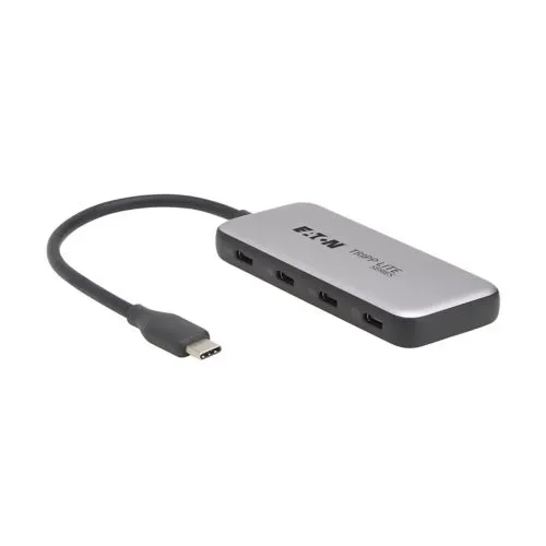 Tripp Lite series 4-Port USB-C Hub USB 3.2 Gen 2 (10 Gbps) 4x USB-C Ports 100W PD Charging Thunderbolt 3 Compatible Gray USB Hub - 4 porte - Grey