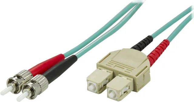 OM3 fiberkabel ST - SC, duplex, multimode, 50/125, 5m (STSC-65)