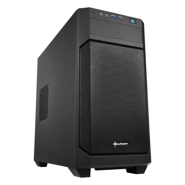 V1000 - Tower - micro ATX - ingen strömförsörjning - svart - USB/ljud
