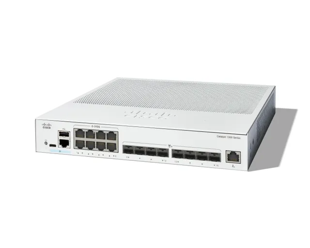 Catalyst 1300-16XTS - Switch - L3 - smart - 8 x 10GBase-T + 8 x 10 Gigabit SFP+ - rackmonterbar - återanvänd