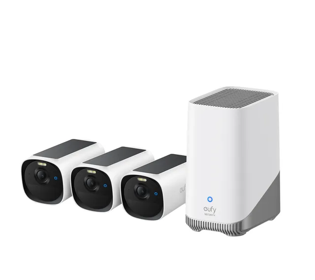eufyCam E40 övervakningskamera + HomeBase 2 (3-pack)