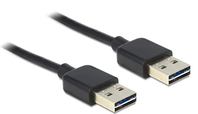 DeLOCK EASY-USB 2.0 USB-A -kaapeli, 1 m, musta
