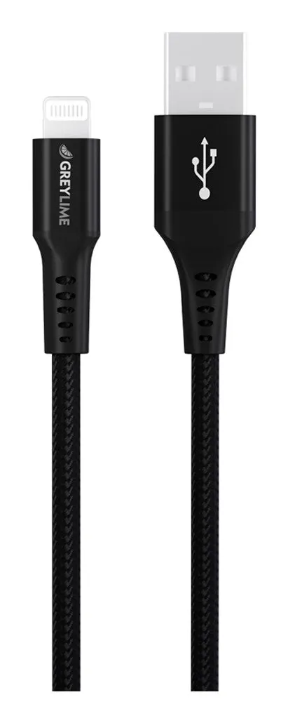 Braided USB-A to MFi Lightning Cable Black 1 m