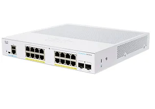 Business 350 Series CBS350-16P-E-2G - Switch - L3 - Administrerad - 16 x 10/100/1000 (PoE+) + 2 x Gigabit SFP - rackmonterbar - PoE+ (120 W) - å