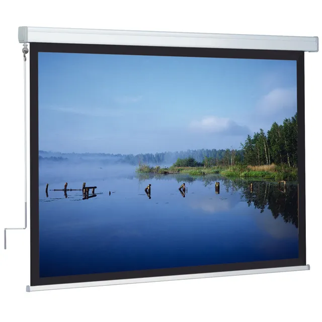 Projecta Compact Manual Square Format - Projektorduk - takmontering, väggmontering - 96.5" (245 cm) - 1:1 - Matte White - RAL 9016, trafikvit
