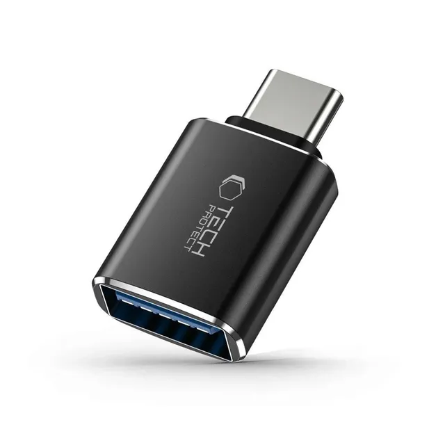 UltraBoost USB-C (Male) / USB-A (Female) OTG Adapter - Black USB Hub - 1 - Svart