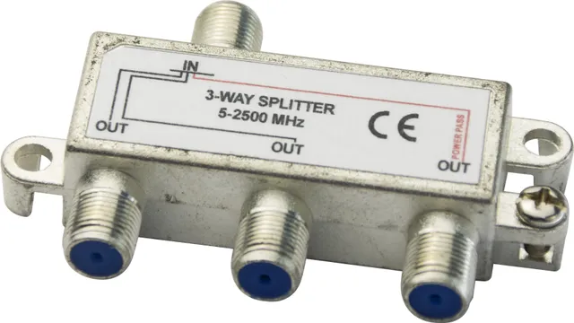 3-vägs splitter F-kontakt DC pass