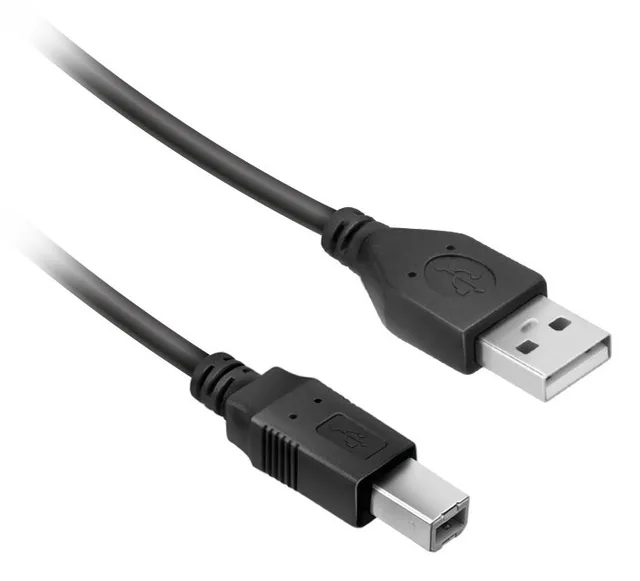 1,8 Meter USB-A till USB-B-kabel för Skrivare, svart