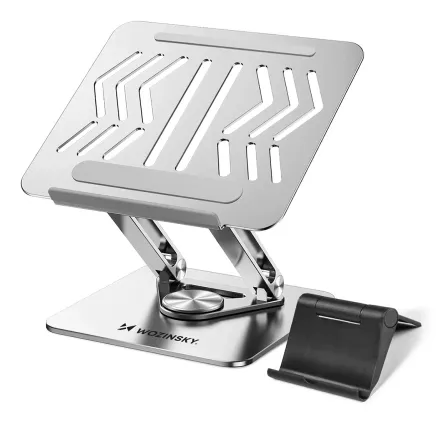 laptopställ 360° silver + ställ för telefon