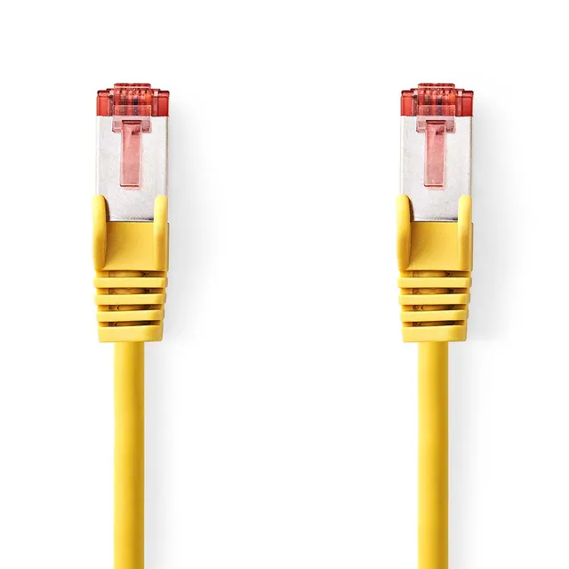 CAT6 Nätverkskabel | RJ45 hane | RJ45 hane | S/FTP | 0.50 m | Rund | LSZH | Gul | Label