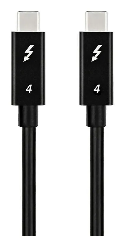 1m Thunderbolt 4 USB-C kabel 40Gbps 240W laddning 8K video kompatibel med USB 4 och Thunderbolt 3