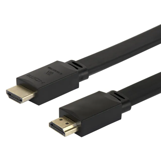 Platt HDMI-kabel 2.1 ha-ha, Svart 1 m