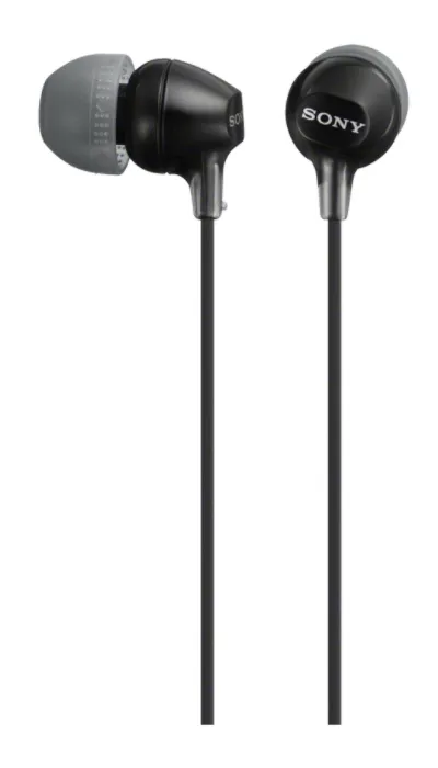 Sony MDR-EX15AP - EX Series - hörlurar med mikrofon - inuti örat - kabelansluten - 3,5 mm kontakt - svart