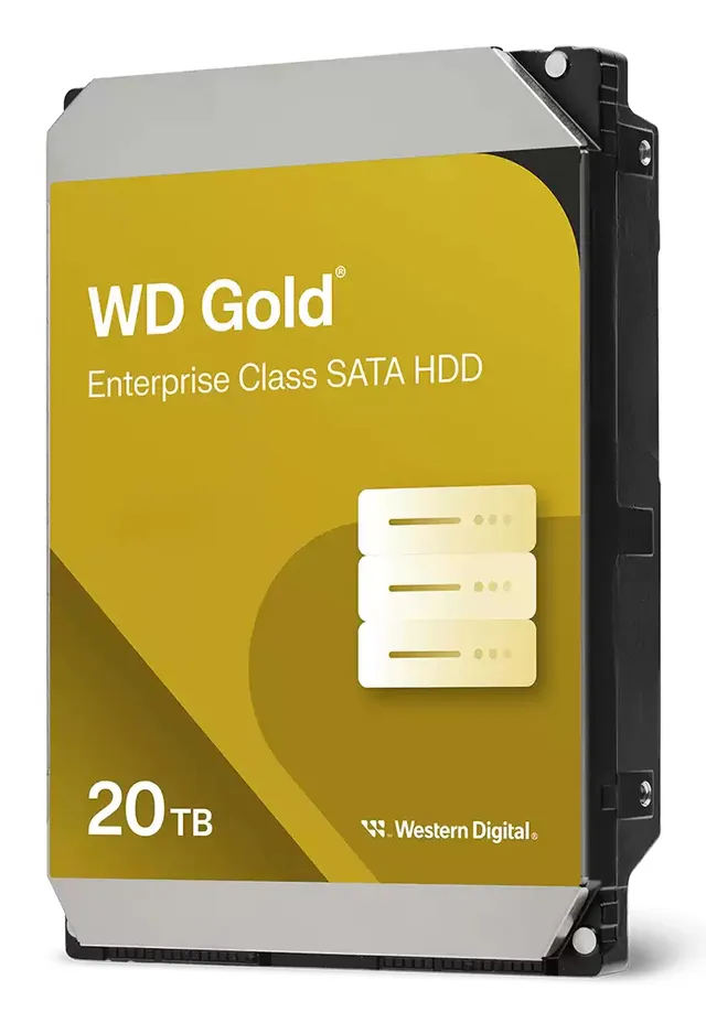 WD Gold WD203KRYZ - Hårddisk - Enterprise - 20 TB - inbyggd - 3.5" - SATA 6Gb/s - 7200 rpm - buffert: 512 MB