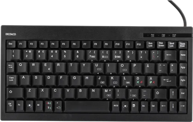 SVENSKA Mini Keyboard USB svart - Tangentbord - Svenska - Svart