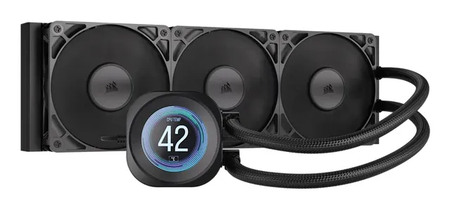 CORSAIR Nautilus 360 RS - Kylsystem med vätska till processorn - Elementstorlek: 360 mm - (för: AM5, AM4, LGA1851, LGA1700) - koppar - 120 mm - svart