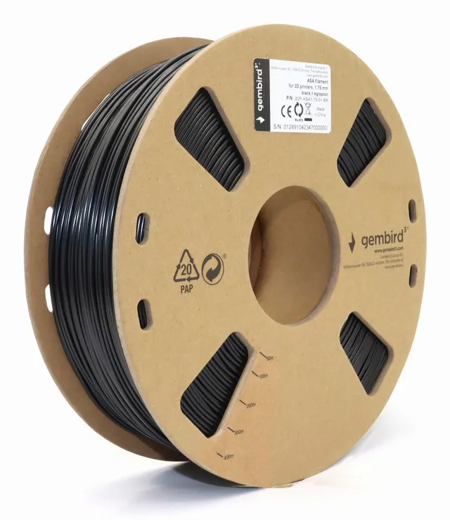 ASA filament - Svart - 1.75mm ø - 1 kg