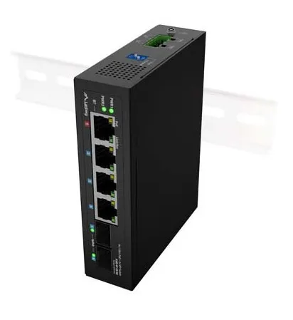 Lanberg Switch - 4 ports - unmanaged - rack-mountable