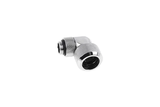 Eiszapfen 16 mm HardTube compression fitting 90° rotatable G1/4 - Vinkelfäste för vätskekylningssystem - krom
