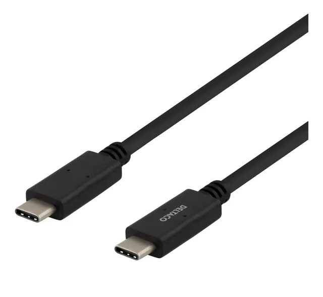 USB-C till USB-C-kabel, 1m, USB-IF certifierad, 5Gbit/s, svart