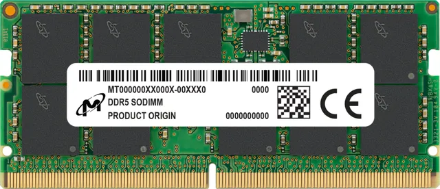 Micron - DDR5 - modul - 32 GB - SO DIMM 262-pin - 4800 MHz / PC5-38400 - CL40 - 1.1 V - ej buffrad - ECC