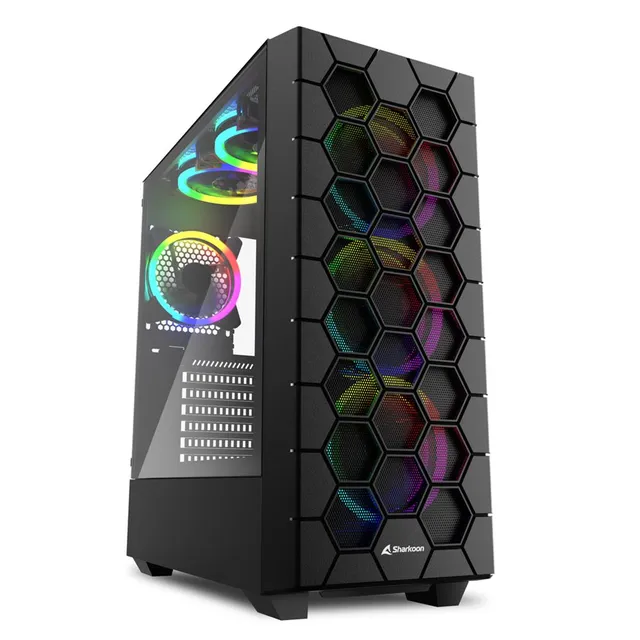 RGB Hex - mid tower - ATX - Chassi - Tower - Svart