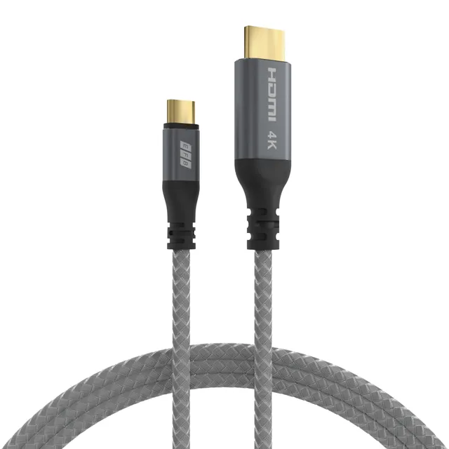 USB-HDMI-00001, 1,8 m, USB Typ-C, HDMI, Hankontakt, Hankontakt, Rak