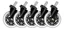 3" Universal Rubber Caster - Svart