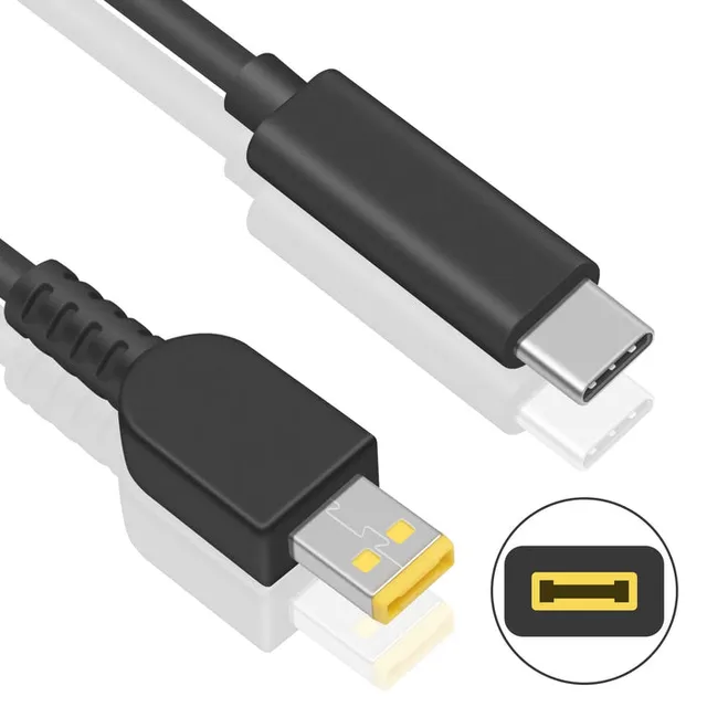 USB-C till Lenovo Yellow Square kabel 65W 1,5m