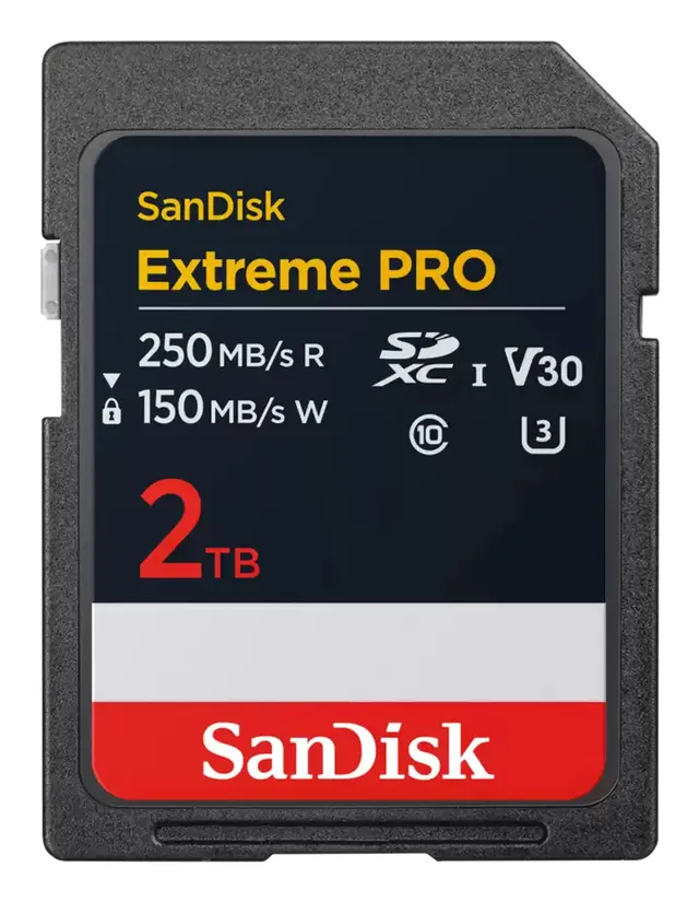 Extreme PRO - Flash-minneskort - 2 TB - Video Class V30 / UHS-I U3 / Class10 - SDXC UHS-I